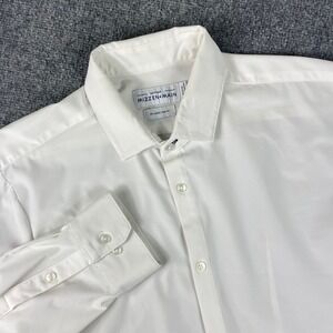 Mizzen+Main Leeward Shirt XX-Large‎ White Trim Fit Wrinkle Resistant Flaw Men's